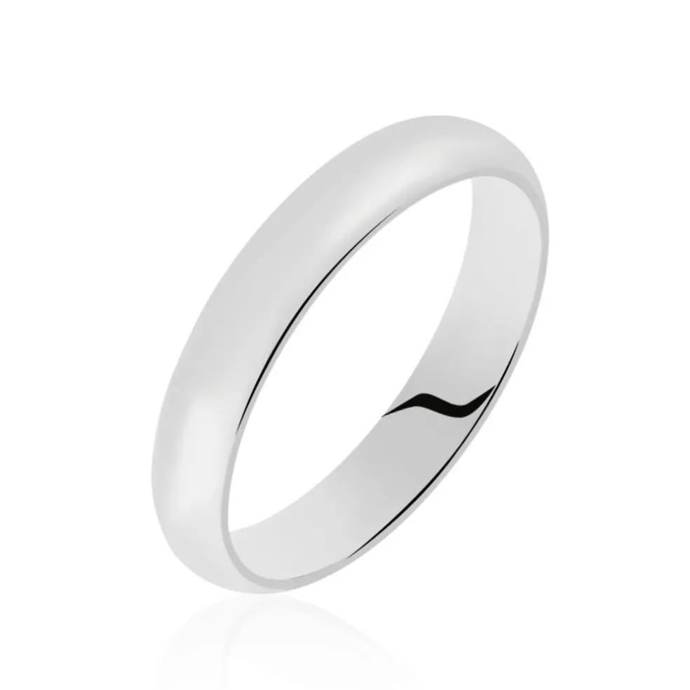 Alliance Arthellais Demi Jonc Classique Palladium Blanc