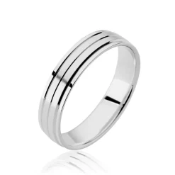 Alliance Basile Ruban Plat Or Blanc