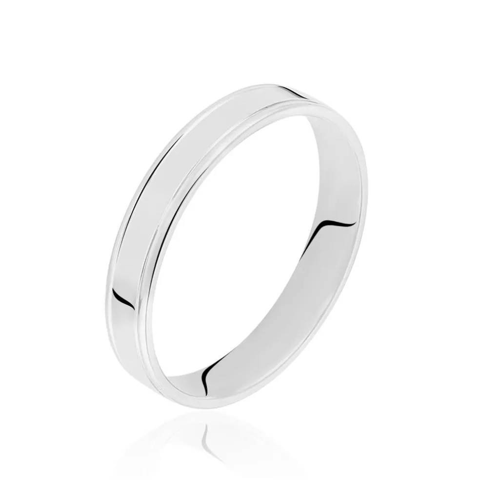 Alliance Beatrice Ruban Plat Or Blanc