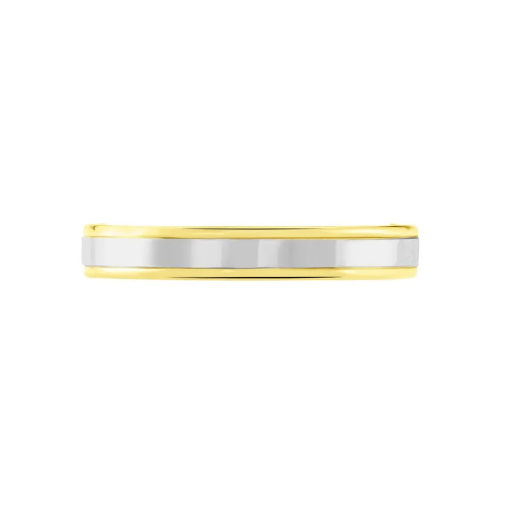 Alliance Beatrice Ruban Plat Or Bicolore