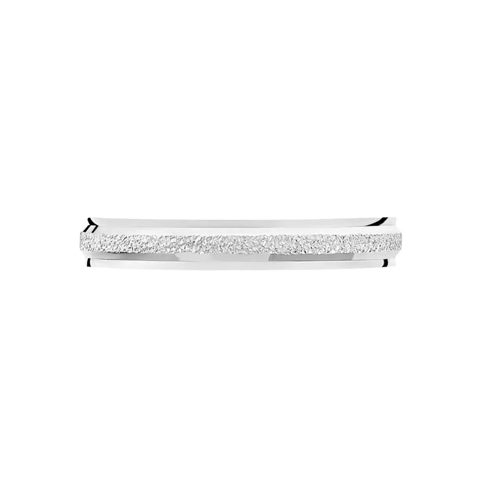 Alliance Caroline Sablee Demi Jonc Classique Or Blanc