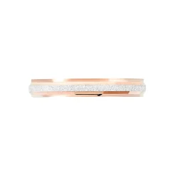 Alliance Caroline Sablee Demi Jonc Classique Or Bicolore