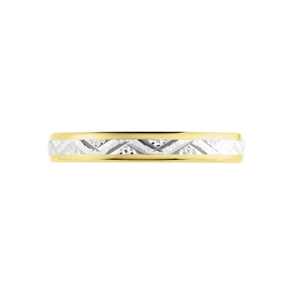 Alliance Cesarius Ruban Plat Or Bicolore