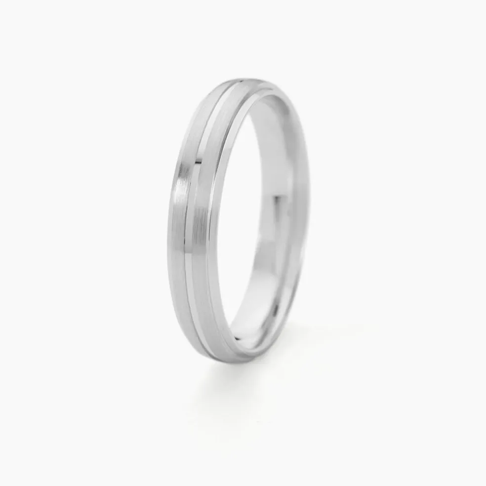 Alliance Circios Demi Jonc Classique Or Blanc