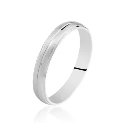 Alliance Damiana Ruban Plat Argent Blanc
