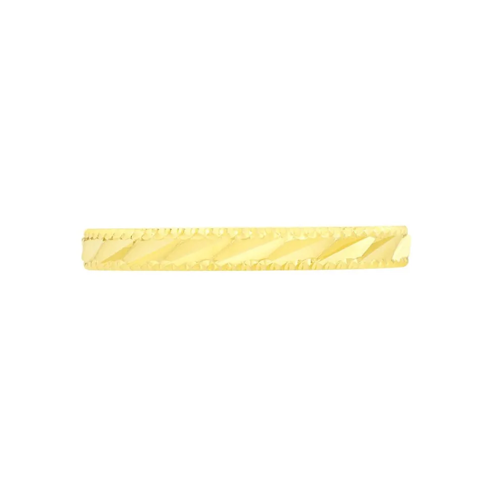 Alliance Facetee Demi Jonc Classique Or Jaune