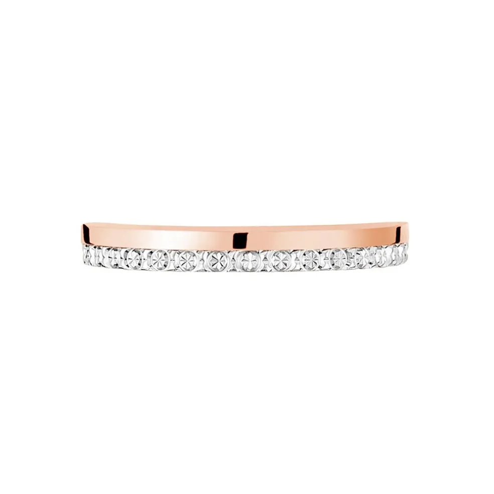 Alliance Fantaisie Diamantee Or Bicolore