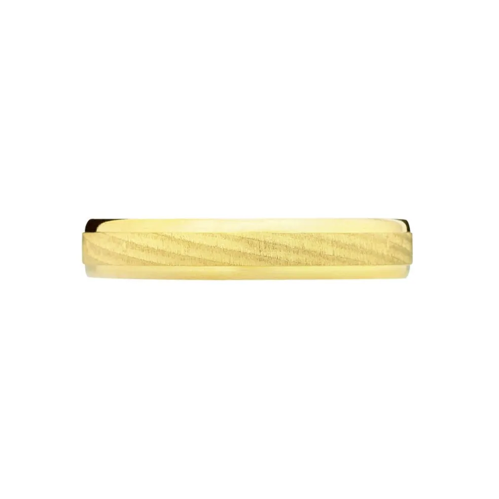 Alliance Fantaisie Sable Demi Jonc Classique Or Jaune
