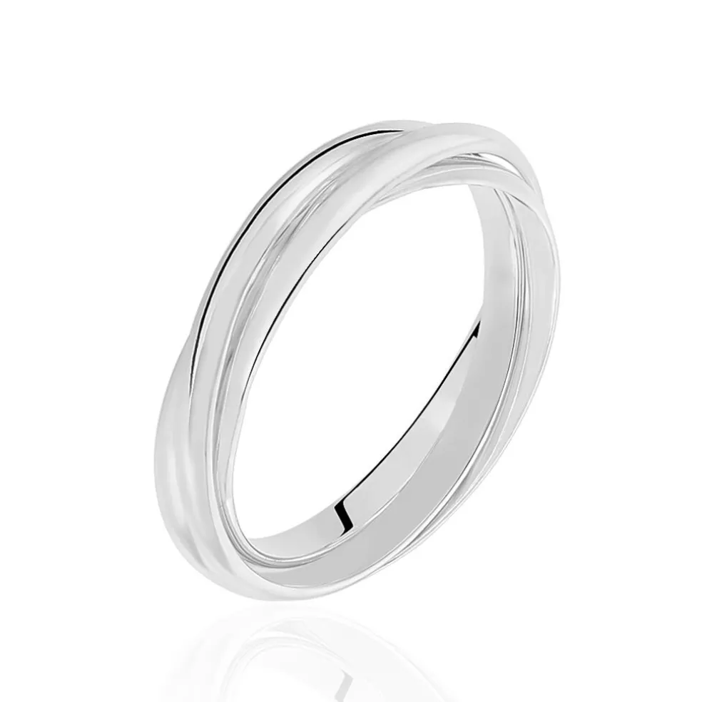 Alliance Filipine Demi Jonc Classique Argent Blanc