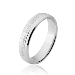 Alliance Fleur De Peau Demi Jonc Classique Or Blanc