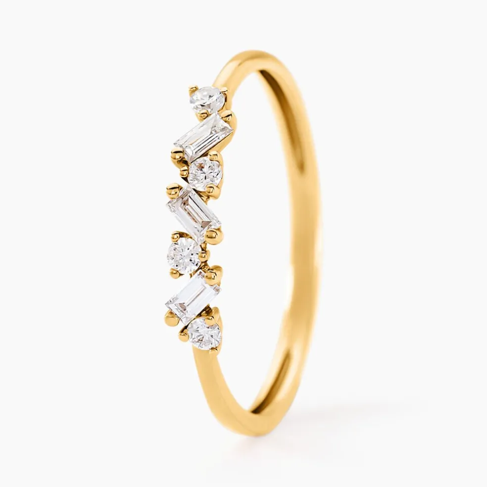 Alliance Gemariah Or Jaune Diamant Synthétique