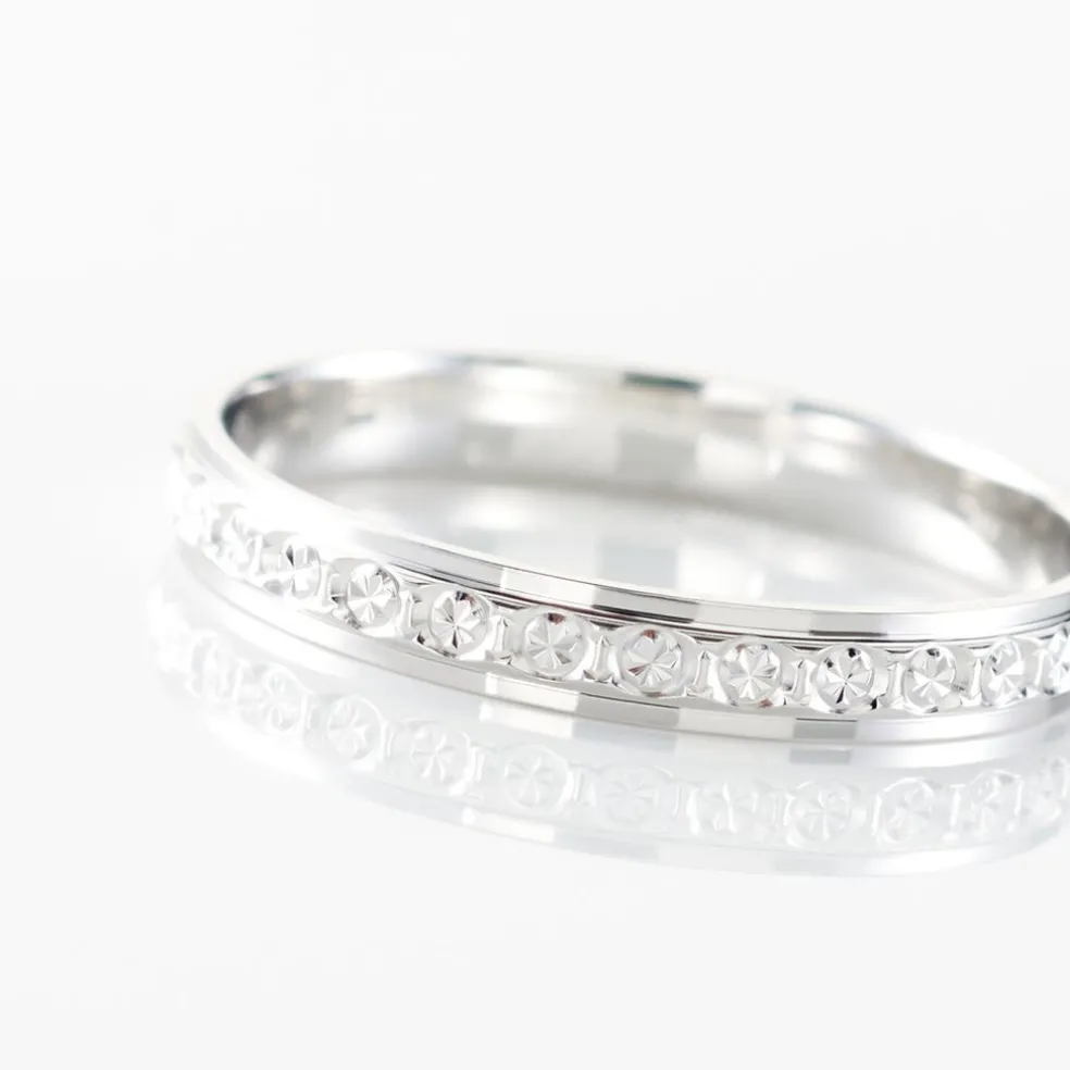 Alliance Heldea Ruban Plat Or Blanc