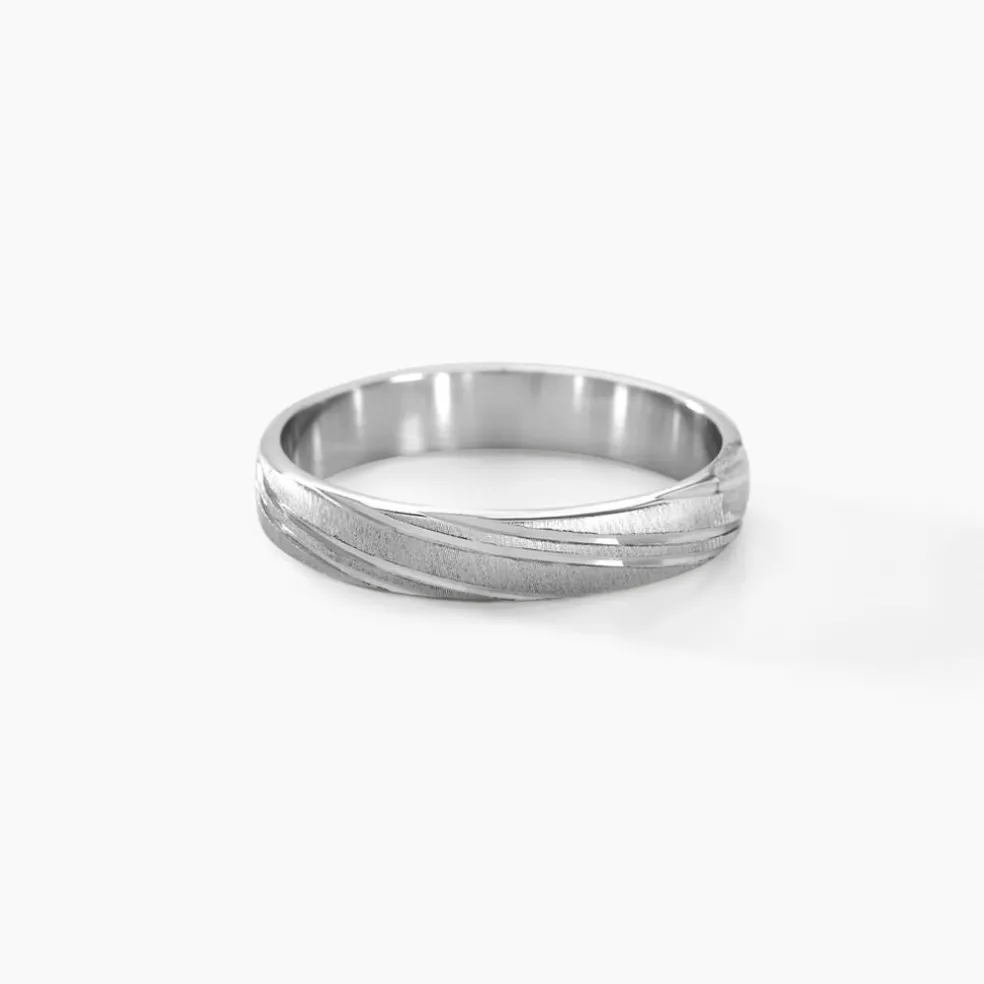 Alliance Ketly Ruban Plat Argent Blanc