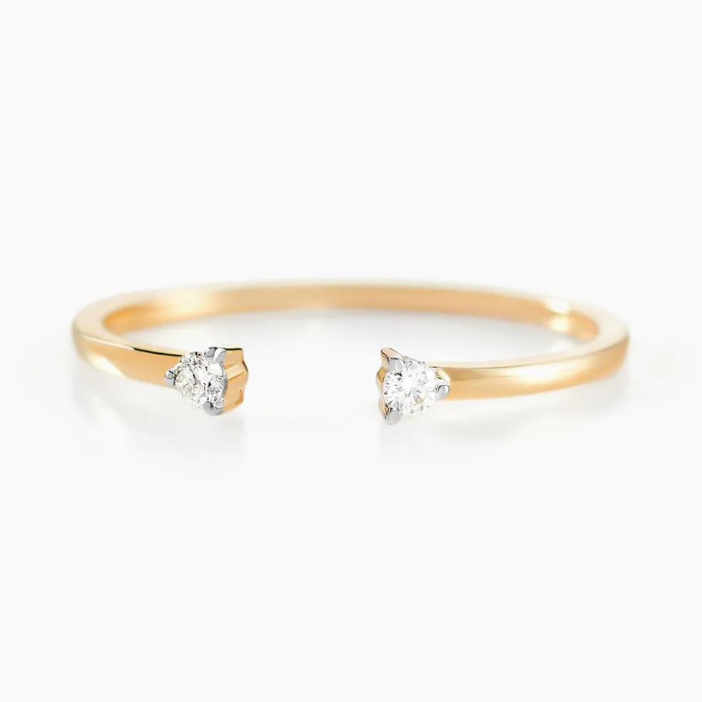 Alliance Les Inseparables Or Jaune Diamant