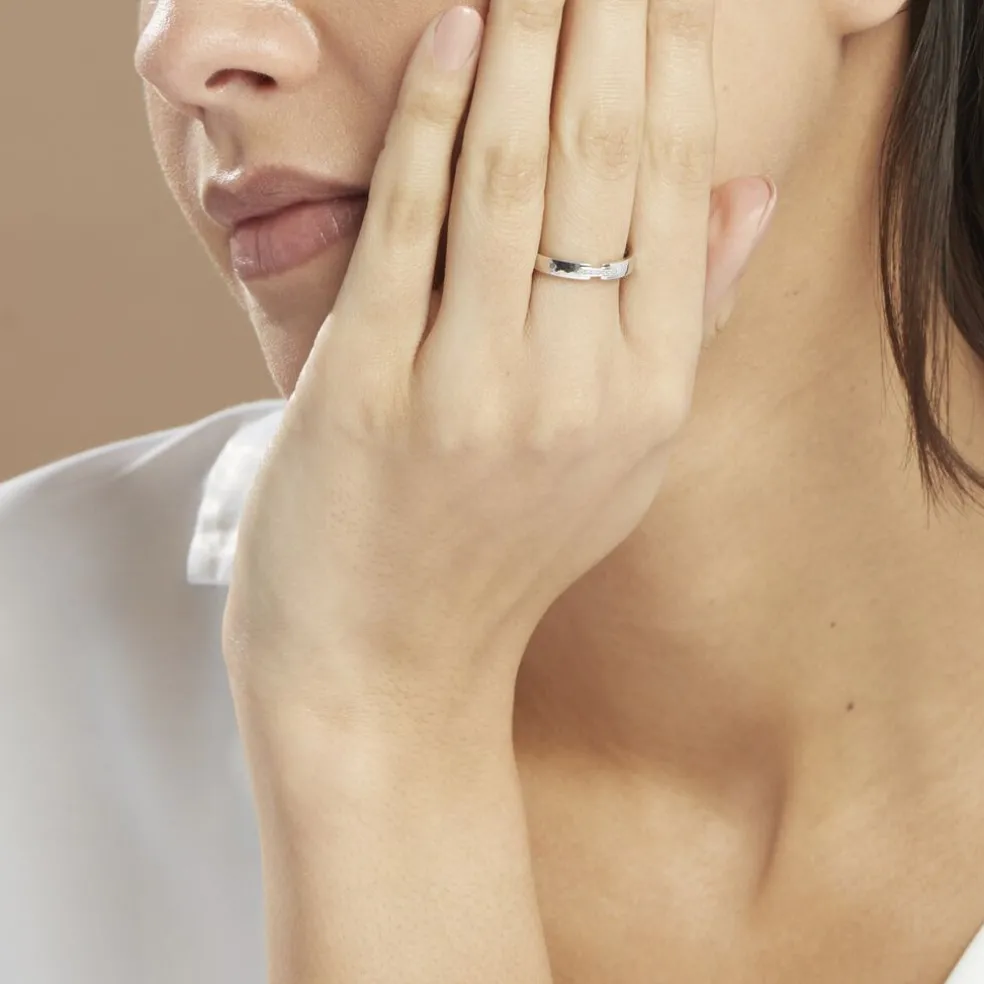 Alliance Magali Ruban Plat Or Blanc