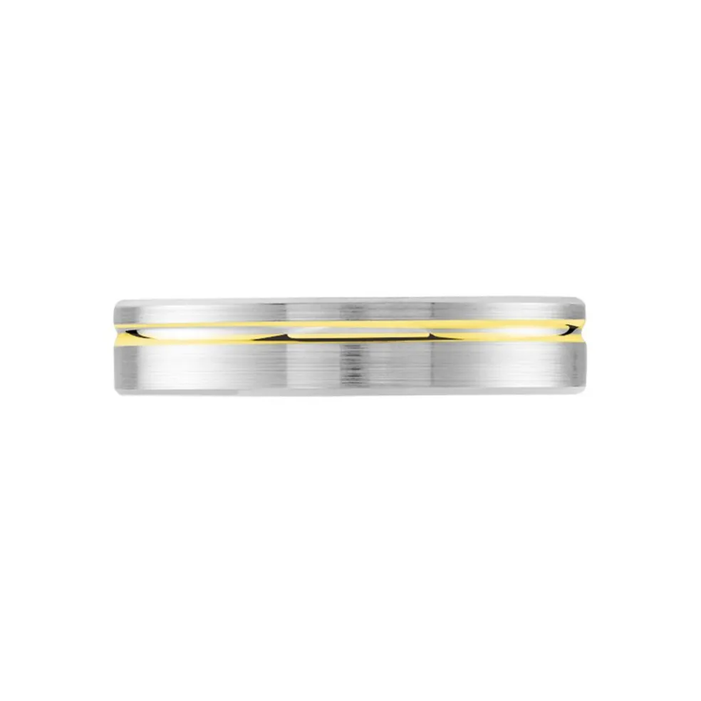 Alliance Marcio Ruban Plat Or Bicolore