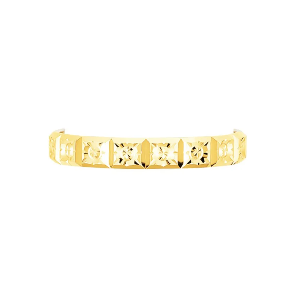 Alliance Marya Carree Diamantee Ruban Plat Or Jaune