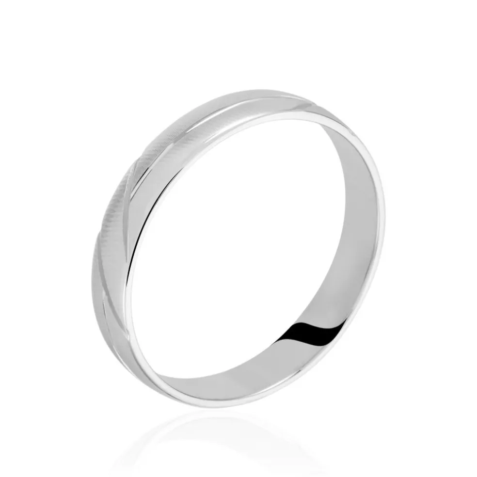 Alliance Mercure Brossee Ruban Plat Or Blanc