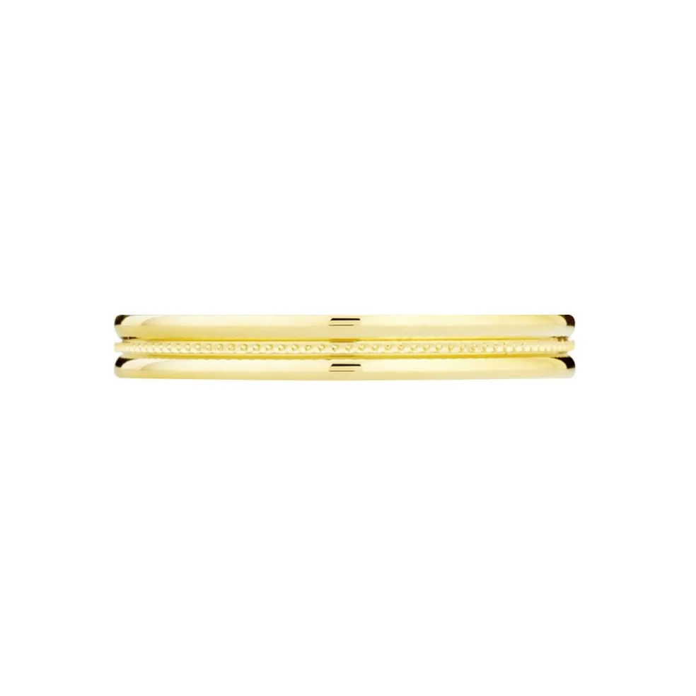 Alliance Perlee Ruban Plat Or Jaune