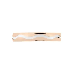 Alliance Vague Ruban Plat Or Bicolore