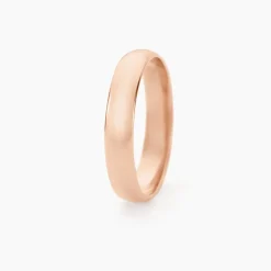 Alliances Argent Rose Alexyne Jonc Bombe 4mm