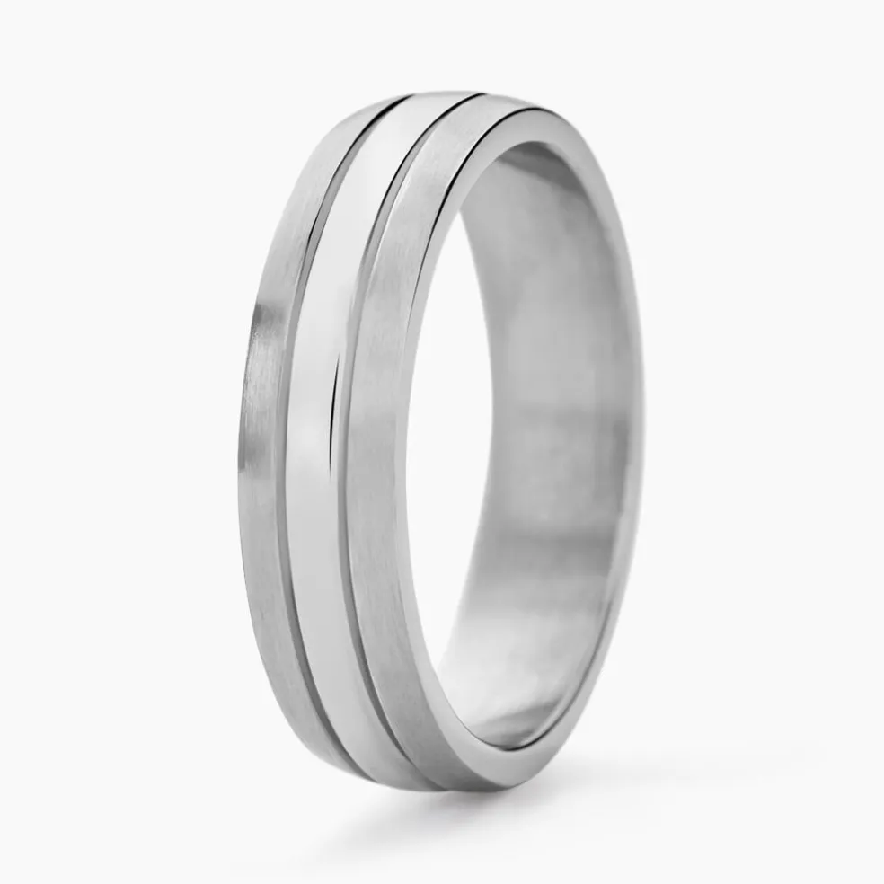 Bague Acier Blanc John