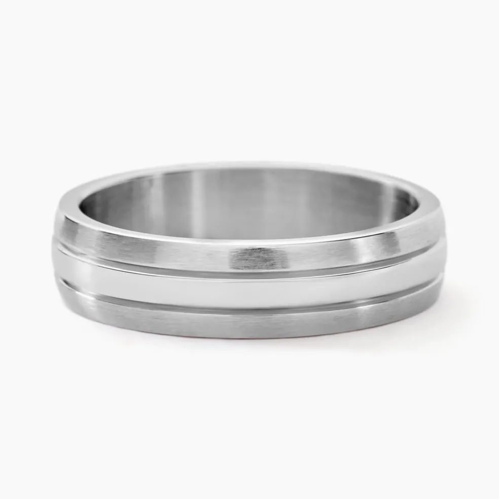 Bague Acier Blanc John