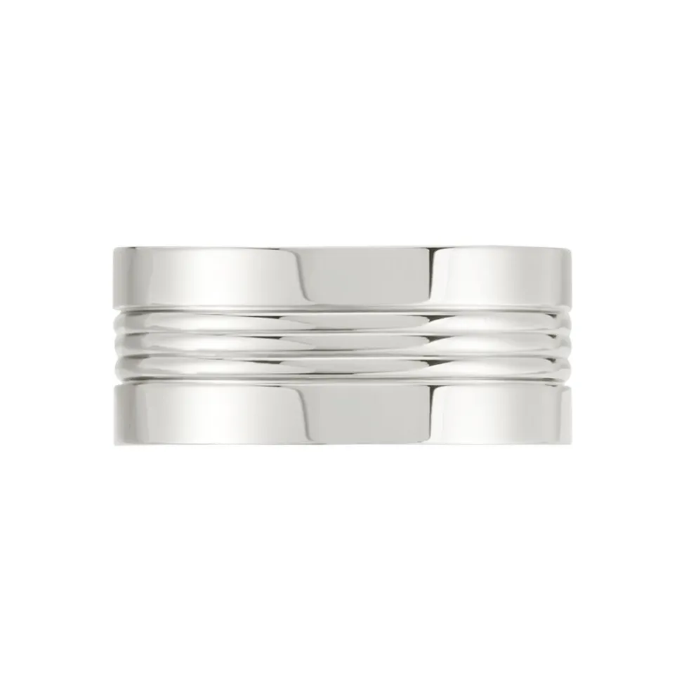 Bague Acier Blanc Walder