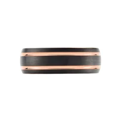 Bague Acier Rose