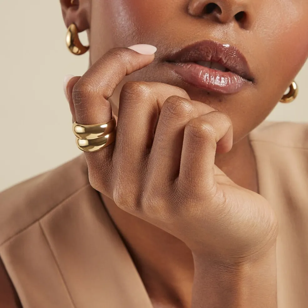 Bague Adoree Acier Jaune