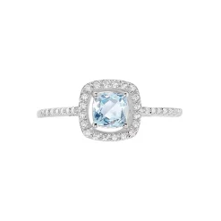 Bague Adrienna Or Blanc Topaze Oxyde De Zirconium