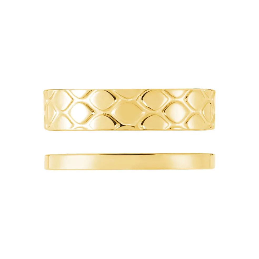 Bague Ajustable Abram Acier Doré