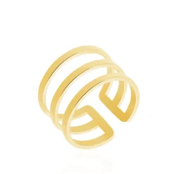 Bague Ajustable Adel Acier Doré
