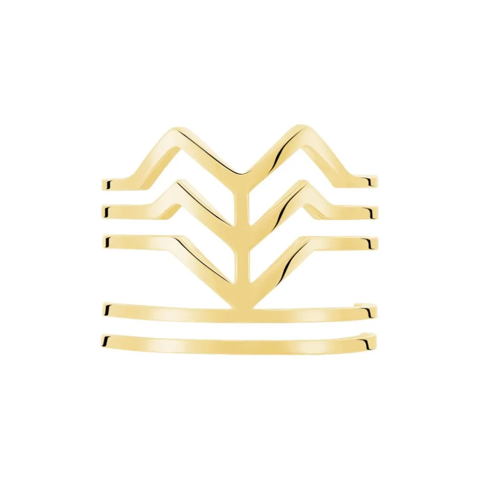 Bague Ajustable Adel Acier Doré