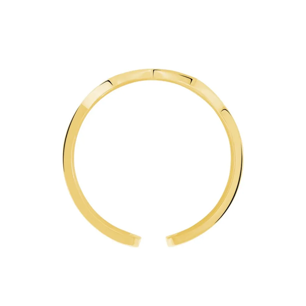 Bague Ajustable Adel Acier Doré