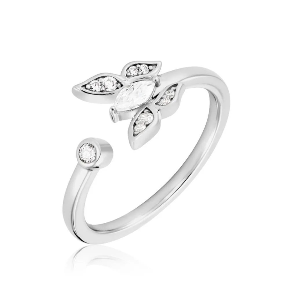 Bague Alill Argent Blanc Oxyde De Zirconium