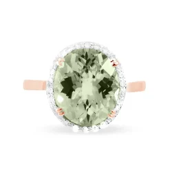 Bague Anna Or Rose Amethyste Et Diamant