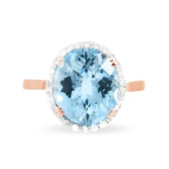 Bague Anna Or Rose Topaze Et Diamant