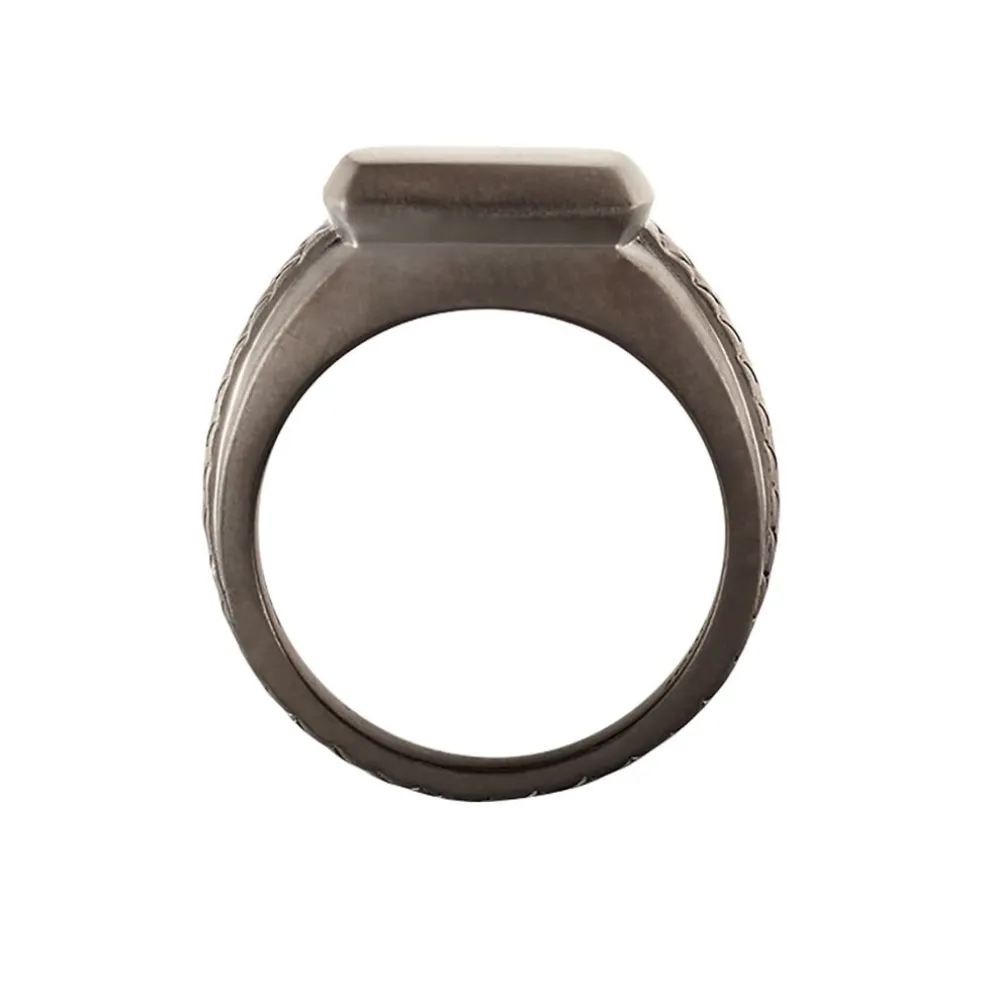 Bague Argent Noir