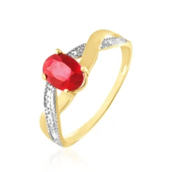 Bague Candice Or Jaune Rubis