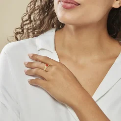 Bague Candice Or Jaune Rubis