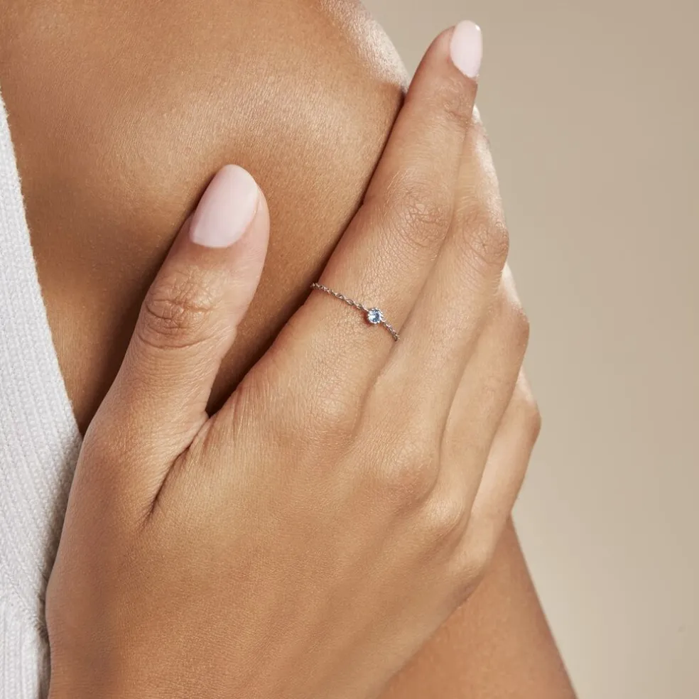 Bague Chaine Rio Selaron Argent Oxyde De Zirconium