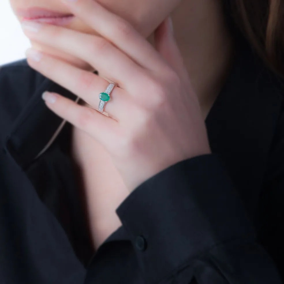 Bague Crista Or Jaune Rubis Et Diamant