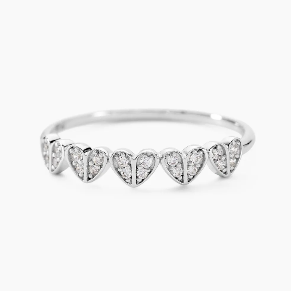 Bague Declaration Argent Blanc Oxyde De Zirconium