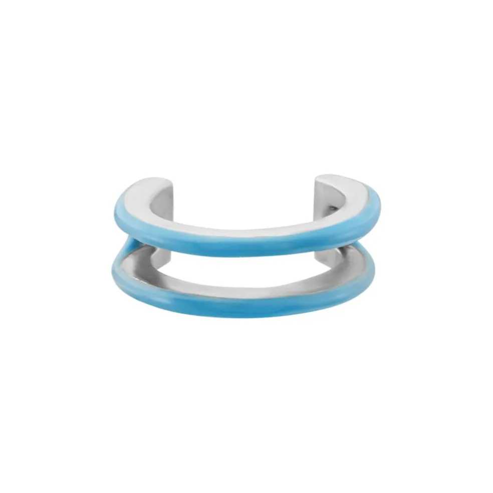 Bague D'oreille Unitaire Argent Blanc Samba