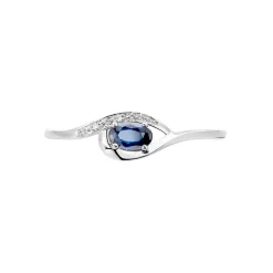 Bague Emotion Or Blanc Saphir Diamant