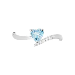 Bague Eva Or Blanc Topaze Et Oxyde De Zirconium