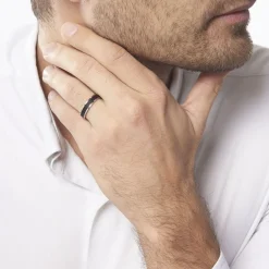 Bague Gaetane Acier Blanc