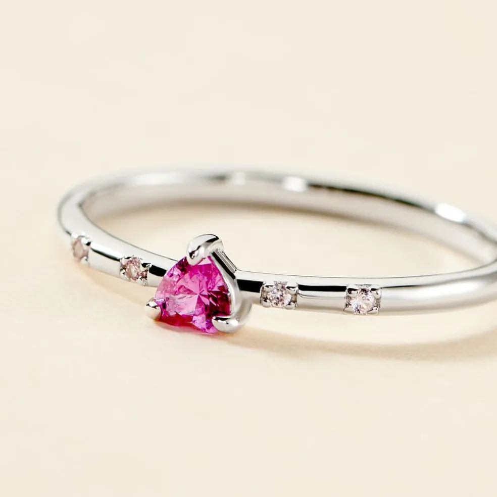 Bague Gemmie Argent Blanc Oxyde De Zirconium