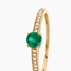 Bague Hardy Or Jaune Emeraude Diamant